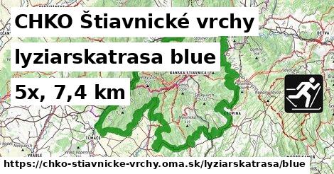 CHKO Štiavnické vrchy Lyžiarske trasy modrá 