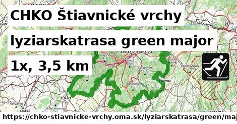 CHKO Štiavnické vrchy Lyžiarske trasy zelená hlavná