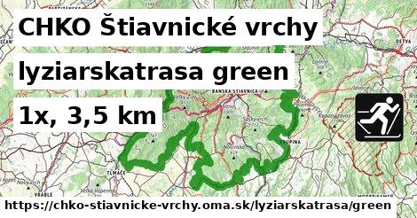 CHKO Štiavnické vrchy Lyžiarske trasy zelená 