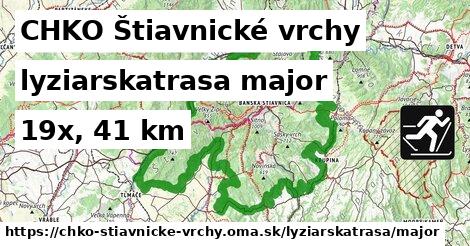 CHKO Štiavnické vrchy Lyžiarske trasy hlavná 