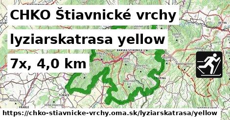 CHKO Štiavnické vrchy Lyžiarske trasy žltá 