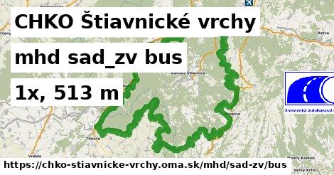 CHKO Štiavnické vrchy Doprava sad-zv bus