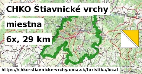 CHKO Štiavnické vrchy Turistické trasy miestna 