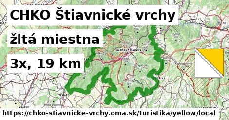 CHKO Štiavnické vrchy Turistické trasy žltá miestna