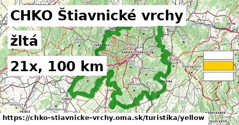 CHKO Štiavnické vrchy Turistické trasy žltá 