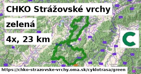 CHKO Strážovské vrchy Cyklotrasy zelená 