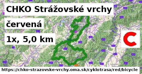 CHKO Strážovské vrchy Cyklotrasy červená bicycle