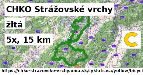 CHKO Strážovské vrchy Cyklotrasy žltá bicycle