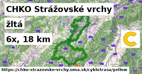 CHKO Strážovské vrchy Cyklotrasy žltá 