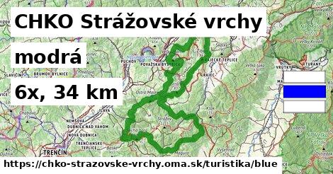 CHKO Strážovské vrchy Turistické trasy modrá 