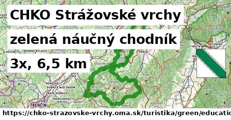 CHKO Strážovské vrchy Turistické trasy zelená náučný chodník
