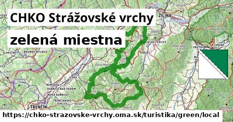 CHKO Strážovské vrchy Turistické trasy zelená miestna