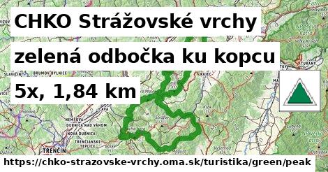 CHKO Strážovské vrchy Turistické trasy zelená odbočka ku kopcu