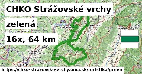 CHKO Strážovské vrchy Turistické trasy zelená 