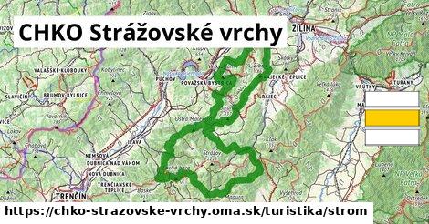 CHKO Strážovské vrchy Turistické trasy strom 