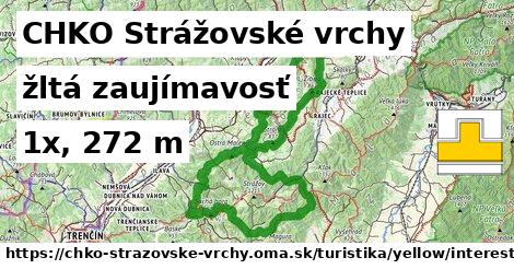 CHKO Strážovské vrchy Turistické trasy žltá zaujímavosť