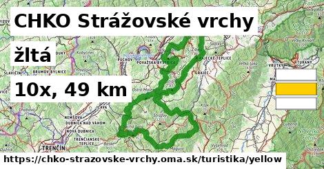CHKO Strážovské vrchy Turistické trasy žltá 