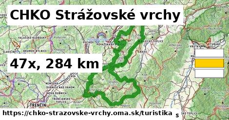 CHKO Strážovské vrchy Turistické trasy  