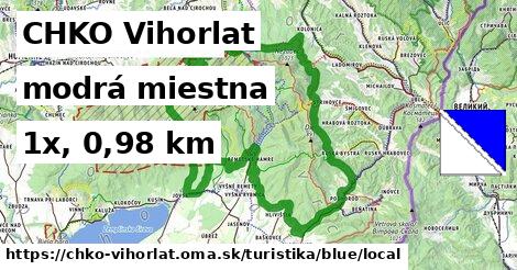 CHKO Vihorlat Turistické trasy modrá miestna