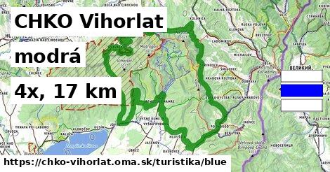 CHKO Vihorlat Turistické trasy modrá 