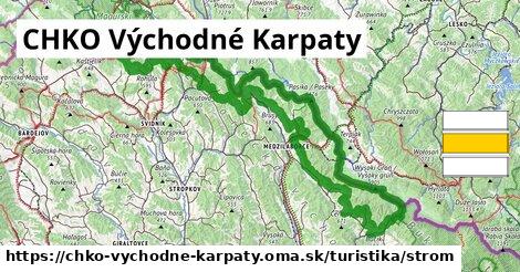 CHKO Východné Karpaty Turistické trasy strom 