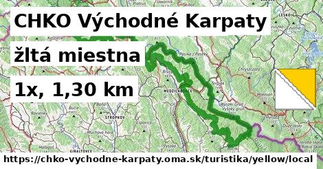 CHKO Východné Karpaty Turistické trasy žltá miestna
