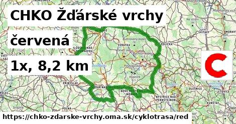 CHKO Žďárské vrchy Cyklotrasy červená 