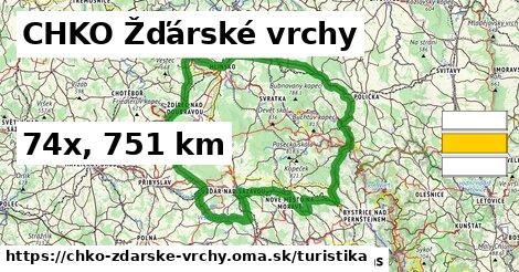 CHKO Žďárské vrchy Turistické trasy  