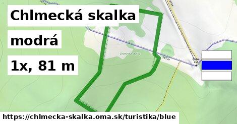 Chlmecká skalka Turistické trasy modrá 