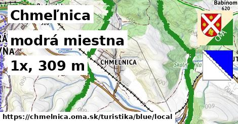 Chmeľnica Turistické trasy modrá miestna