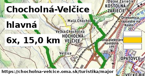 Chocholná-Velčice Turistické trasy hlavná 