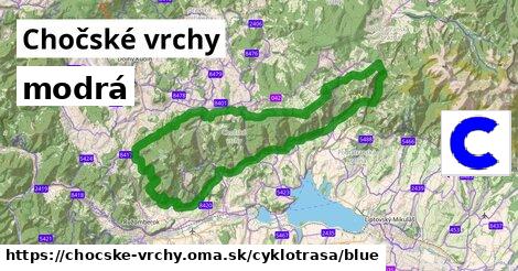 Chočské vrchy Cyklotrasy modrá 