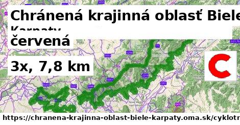 Chránená krajinná oblasť Biele Karpaty Cyklotrasy červená 