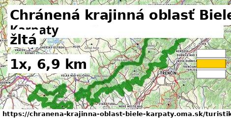 Chránená krajinná oblasť Biele Karpaty Turistické trasy žltá iná