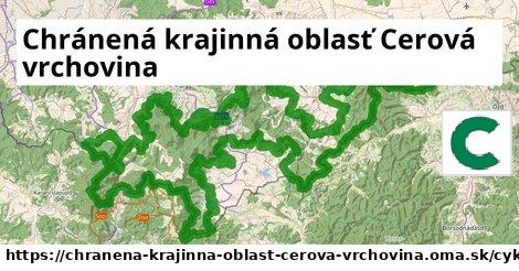 Chránená krajinná oblasť Cerová vrchovina Cyklotrasy iná 