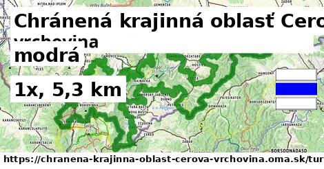 Chránená krajinná oblasť Cerová vrchovina Turistické trasy modrá 