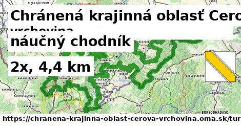 Chránená krajinná oblasť Cerová vrchovina Turistické trasy náučný chodník 