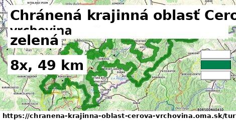 Chránená krajinná oblasť Cerová vrchovina Turistické trasy zelená 