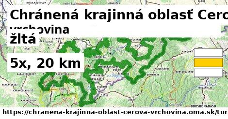 Chránená krajinná oblasť Cerová vrchovina Turistické trasy žltá 