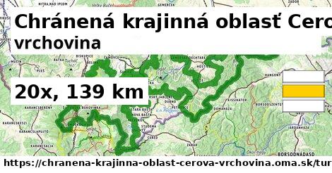 Chránená krajinná oblasť Cerová vrchovina Turistické trasy  