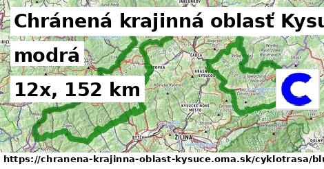 Chránená krajinná oblasť Kysuce Cyklotrasy modrá bicycle