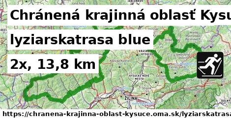 Chránená krajinná oblasť Kysuce Lyžiarske trasy modrá 