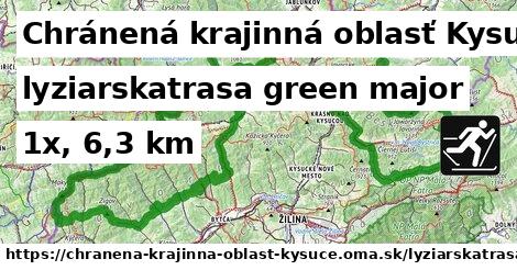 Chránená krajinná oblasť Kysuce Lyžiarske trasy zelená hlavná