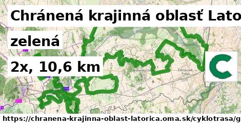 Chránená krajinná oblasť Latorica Cyklotrasy zelená 