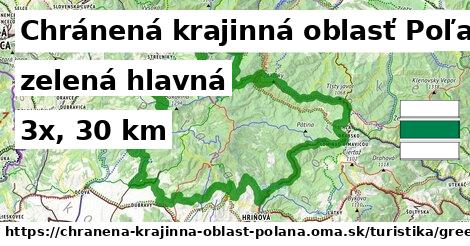 Chránená krajinná oblasť Poľana Turistické trasy zelená hlavná