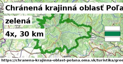 Chránená krajinná oblasť Poľana Turistické trasy zelená 