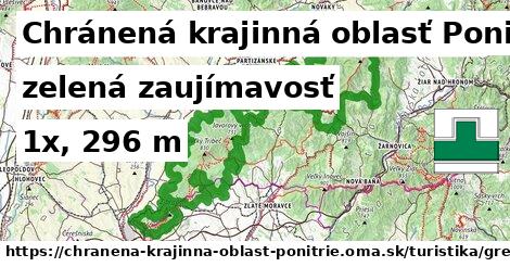 Chránená krajinná oblasť Ponitrie Turistické trasy zelená zaujímavosť