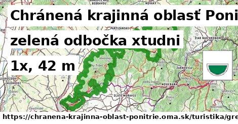 Chránená krajinná oblasť Ponitrie Turistické trasy zelená odbočka xtudni