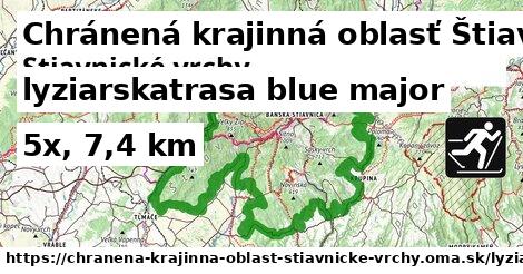 Chránená krajinná oblasť Štiavnické vrchy Lyžiarske trasy modrá hlavná