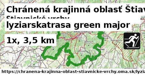 Chránená krajinná oblasť Štiavnické vrchy Lyžiarske trasy zelená hlavná
